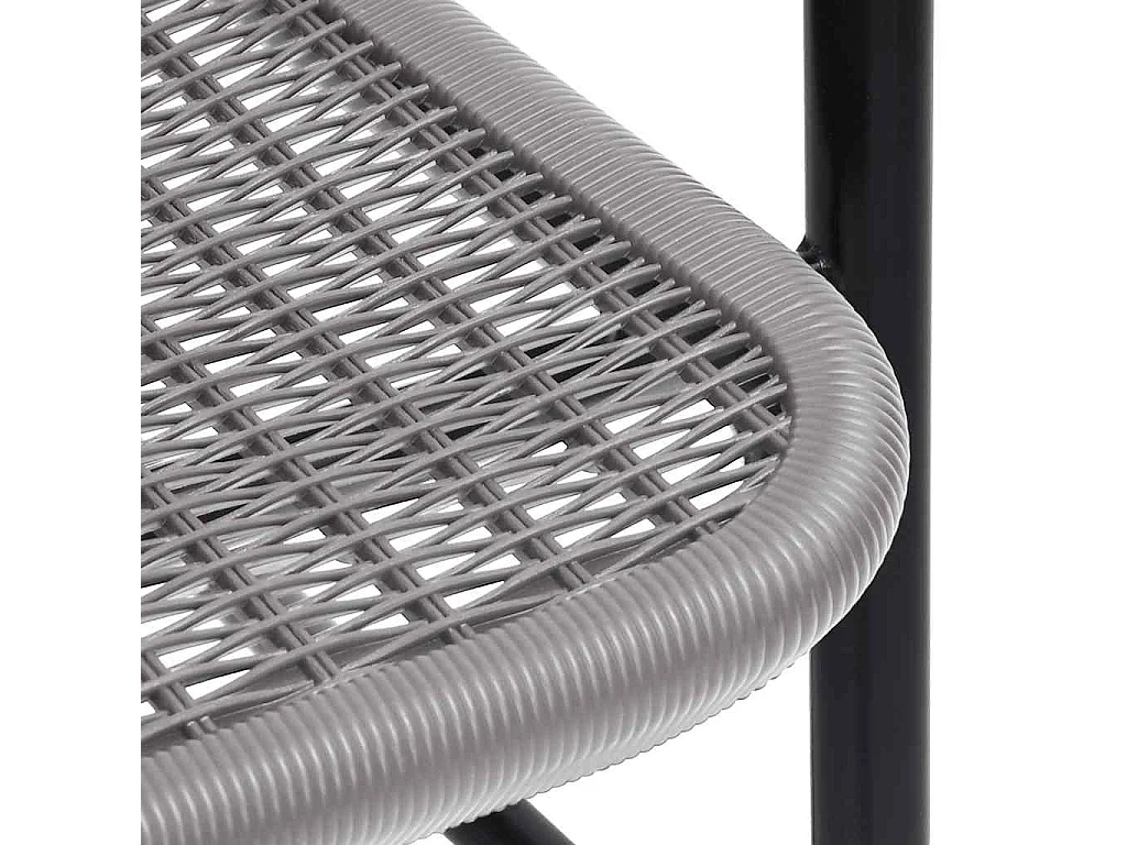Gartenstühle 4 Stk. Kunststoff Rattan-Optik und Stahl 110 kg