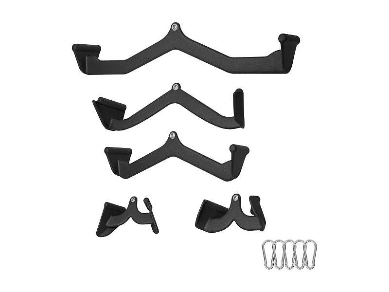 V-Trekstang SucceBuy, Set van 5 T- en V-Stangen voor Kabelmachine, Accessoires voor Gym Rolmachine Spieropbouw, Massief Staal