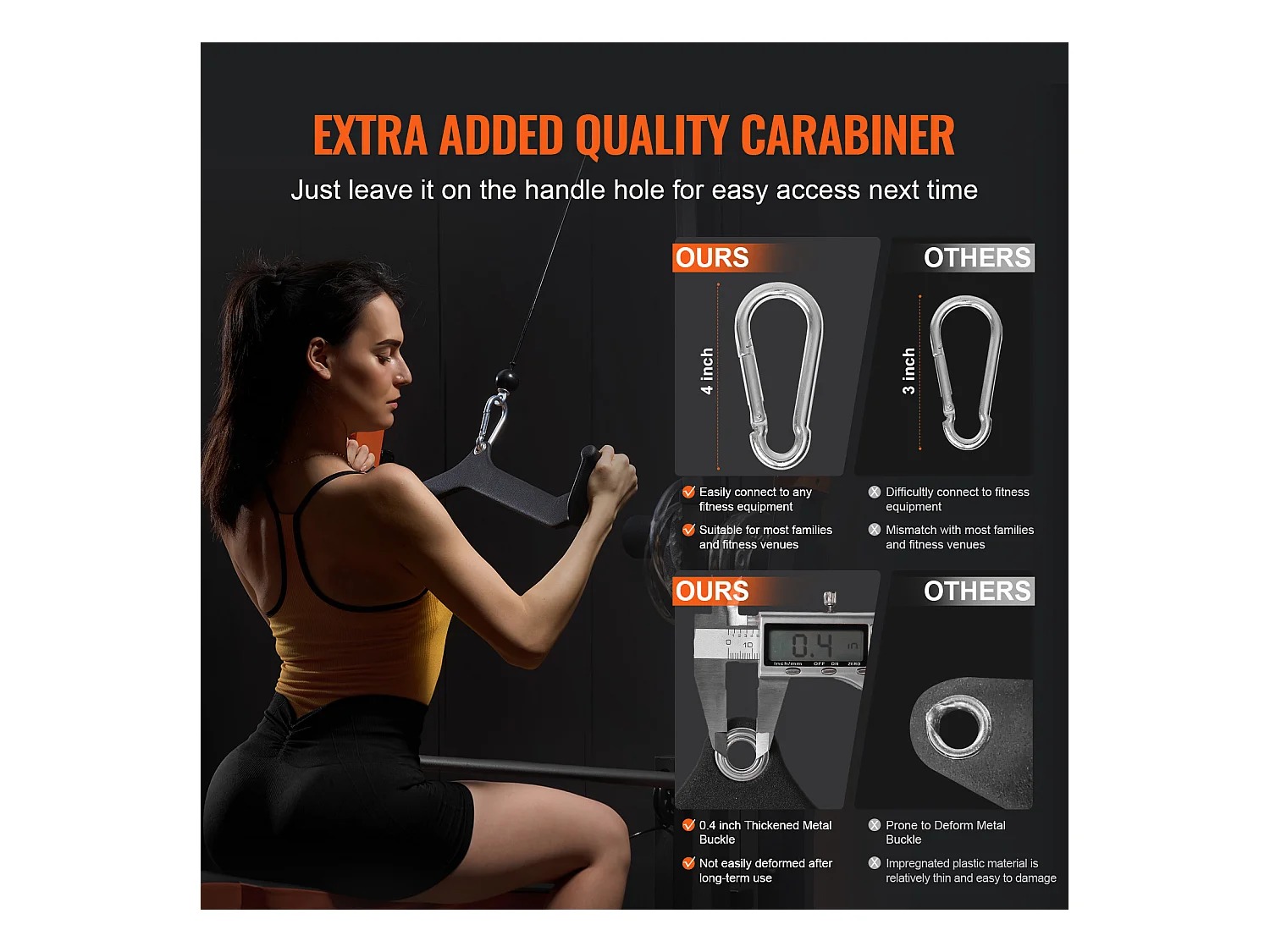 Barre de Tirage en V SucceBuy, Ensemble de 5 Barres en T et en V pour Machine à Câble, Accessoires pour Machine à Poulie Gym Musculation, Acier Massif