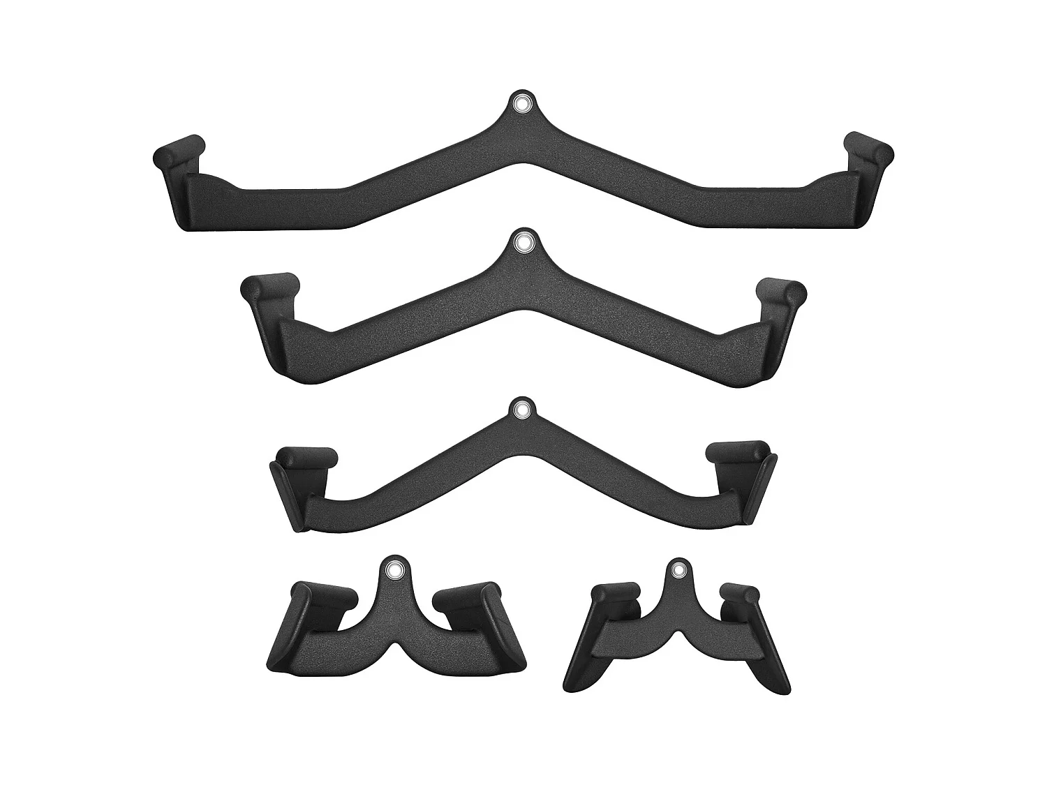 Barre de Tirage en V SucceBuy, Ensemble de 5 Barres en T et en V pour Machine à Câble, Accessoires pour Machine à Poulie Gym Musculation, Acier Massif