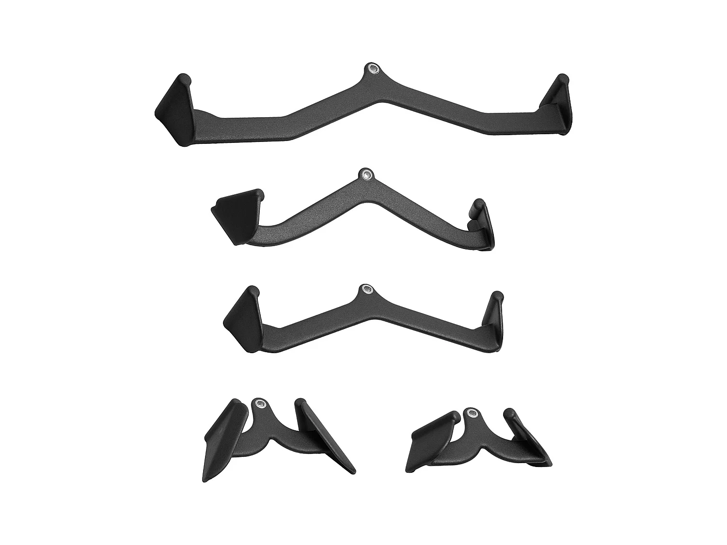 Barre de Tirage en V SucceBuy, Ensemble de 5 Barres en T et en V pour Machine à Câble, Accessoires pour Machine à Poulie Gym Musculation, Acier Massif