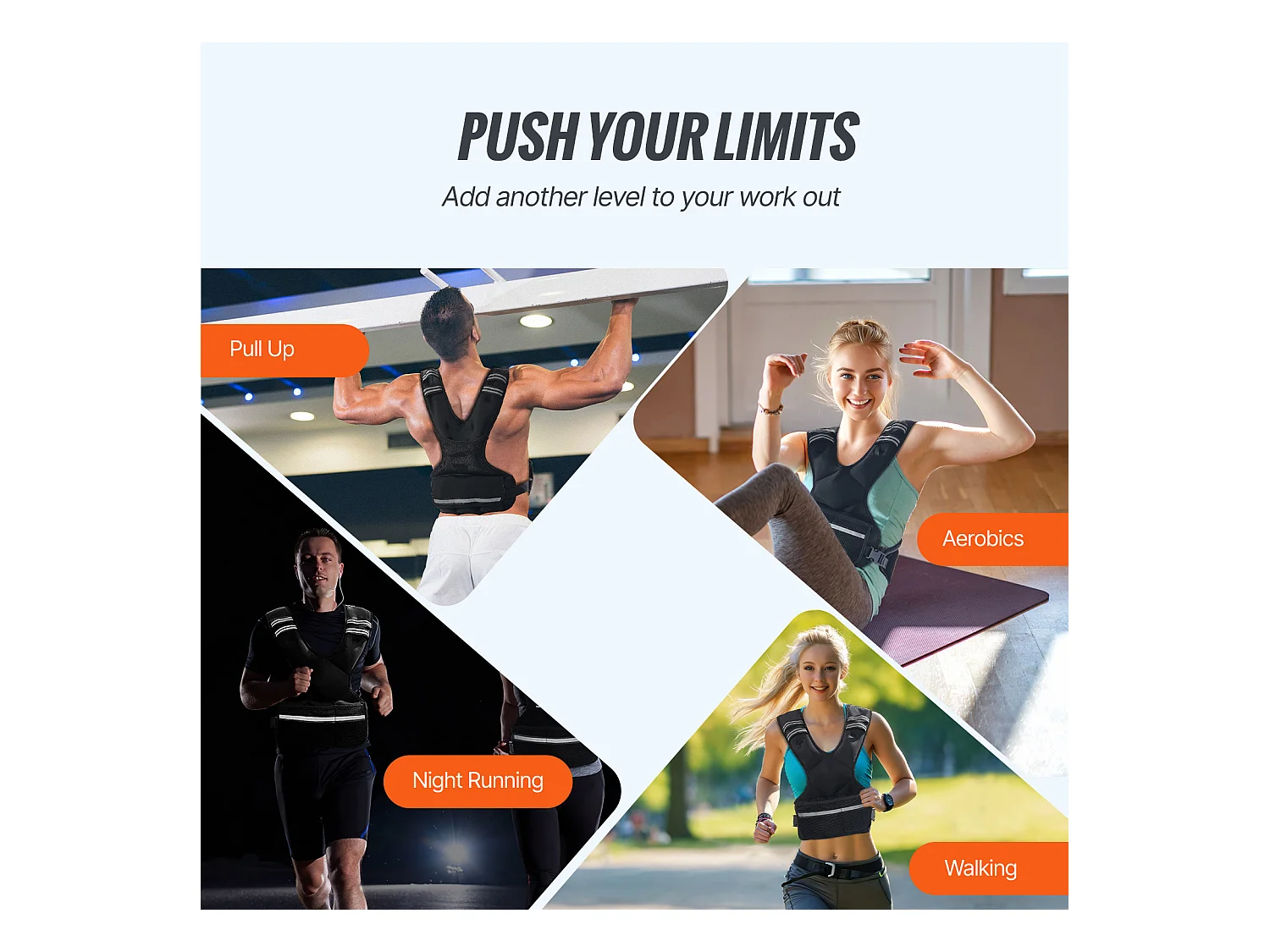 Gilet Lesté Veste de Poids SucceBuy Gilet Lesté Réglable de 5 à 9 kg pour Hommes et Femmes, Entraînement en Force