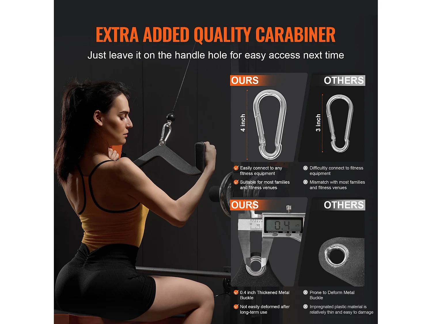 Przewód Ciągający w Kształcie V SucceBuy, Zestaw Akcesoriów do Ciągnięć Bocznych, Przewody z Maszyny z Kabelem 7 Sztuk do Siłowni Domowej