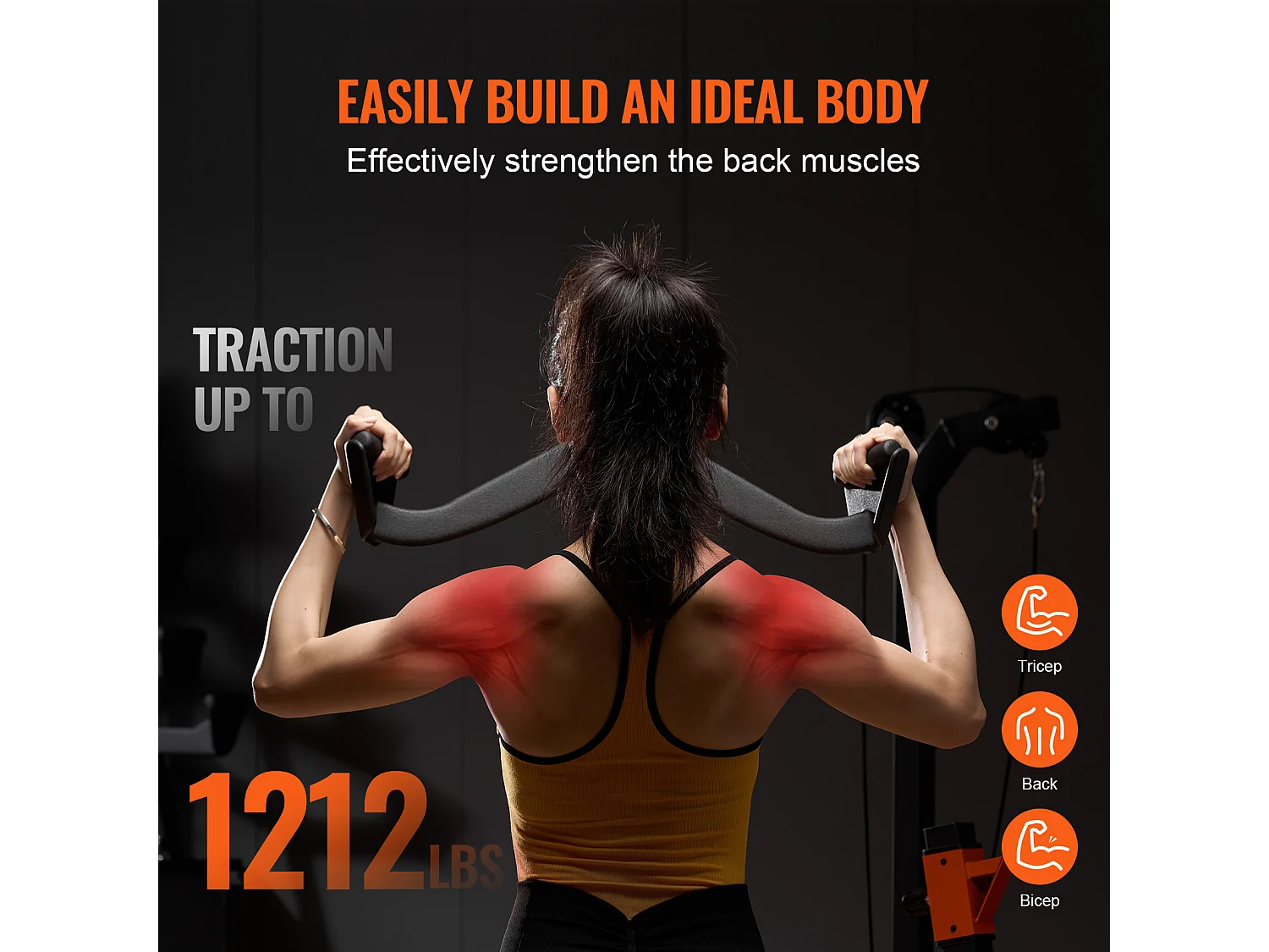 Przewód Ciągający w Kształcie V SucceBuy, Zestaw Akcesoriów do Ciągnięć Bocznych, Przewody z Maszyny z Kabelem 7 Sztuk do Siłowni Domowej