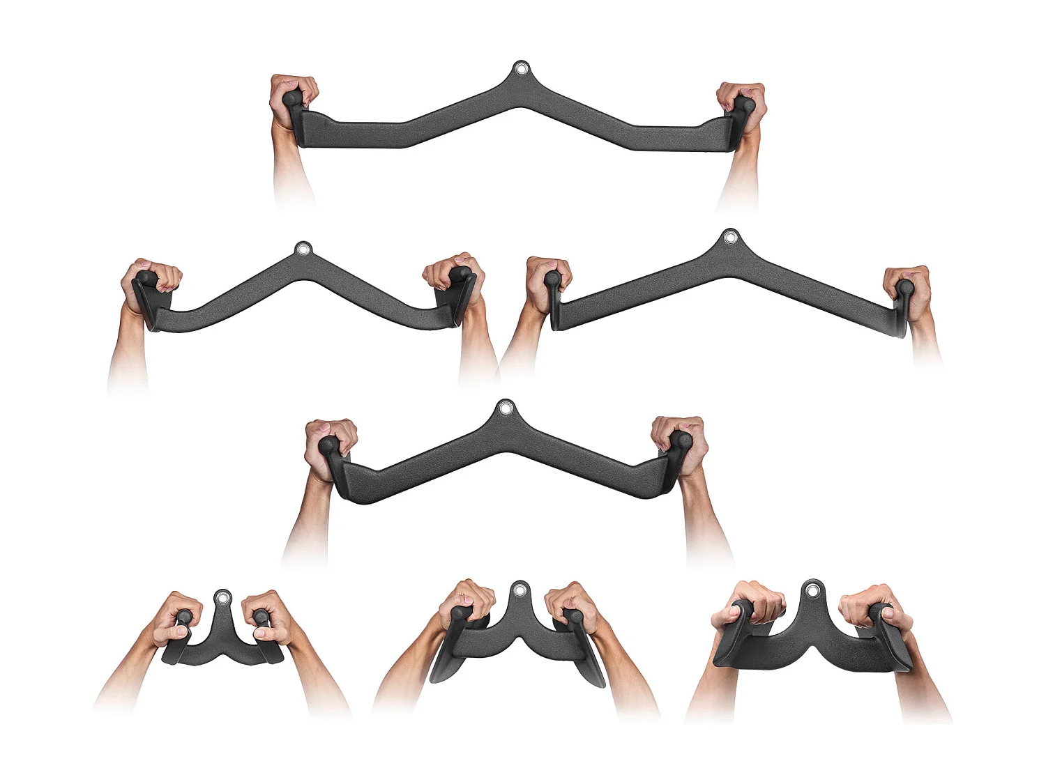 Przewód Ciągający w Kształcie V SucceBuy, Zestaw Akcesoriów do Ciągnięć Bocznych, Przewody z Maszyny z Kabelem 7 Sztuk do Siłowni Domowej