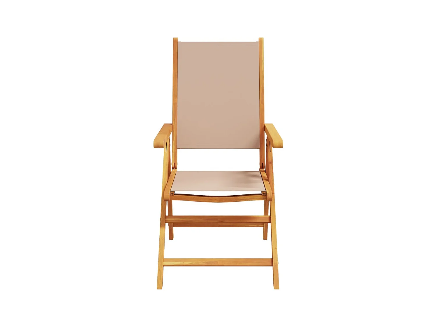 Sedie Giardino Reclinabili 6pz Tortora Tessuto e Legno Massello