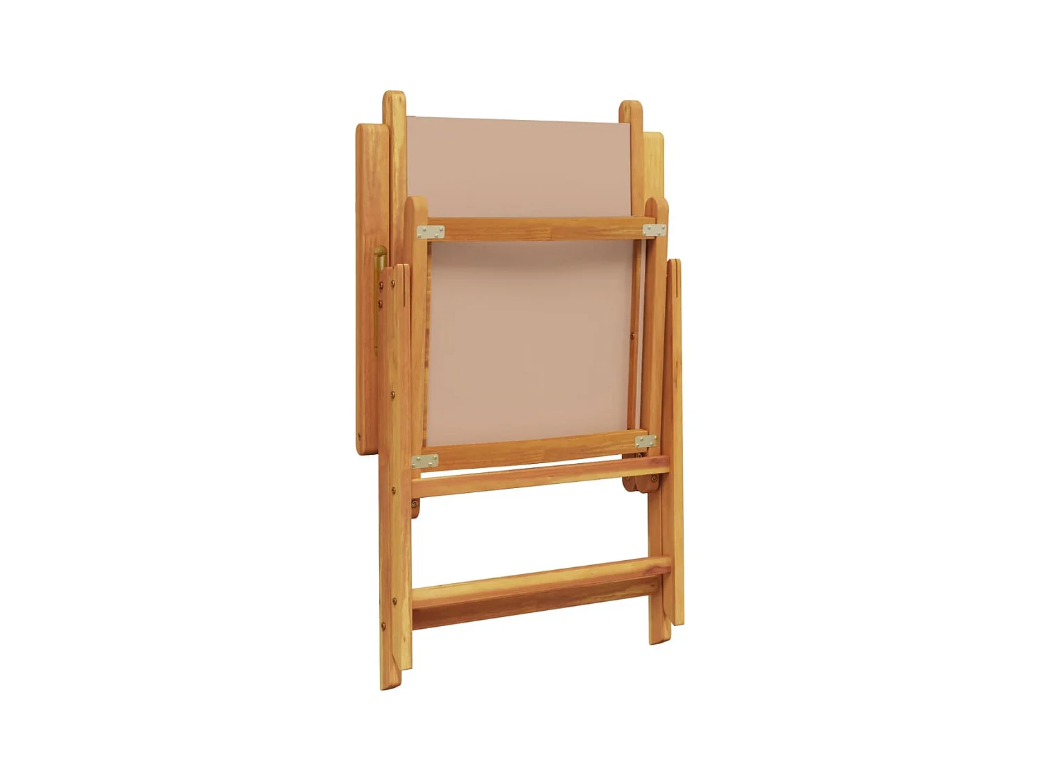 Sedie Giardino Reclinabili 6pz Tortora Tessuto e Legno Massello