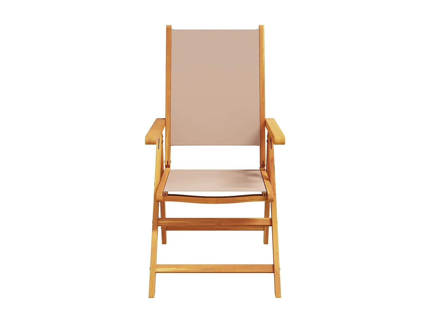 Sedie Giardino Reclinabili 6pz Tortora Tessuto e Legno Massello