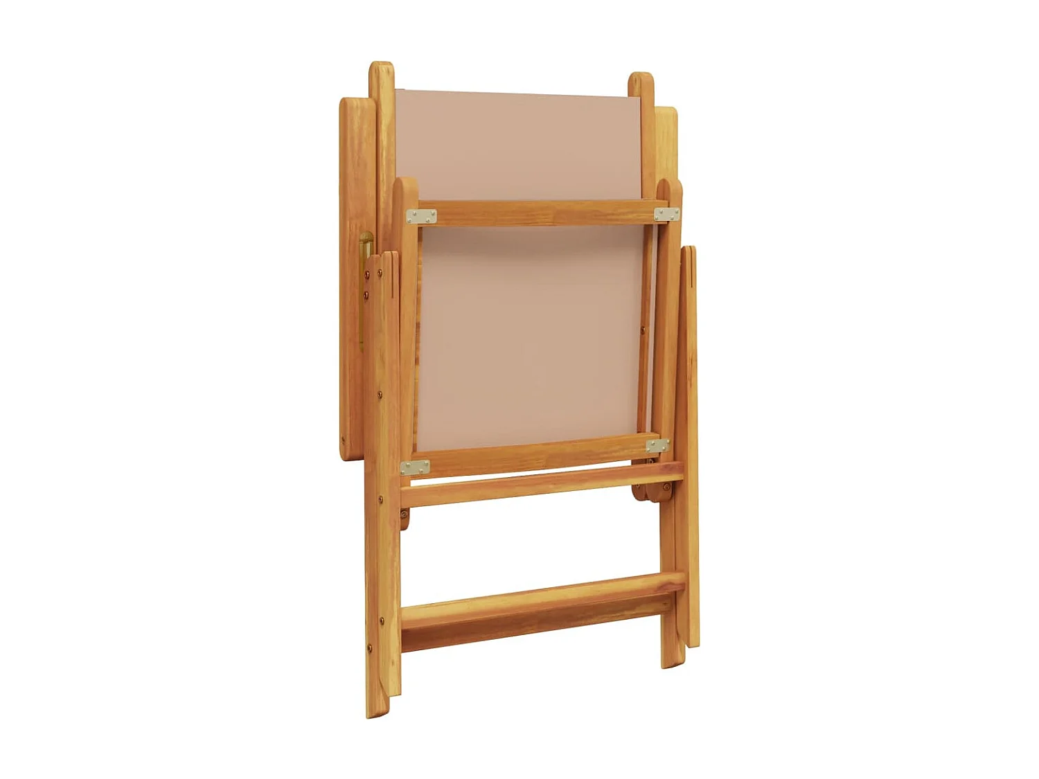 Sedie Giardino Reclinabili 6pz Tortora Tessuto e Legno Massello