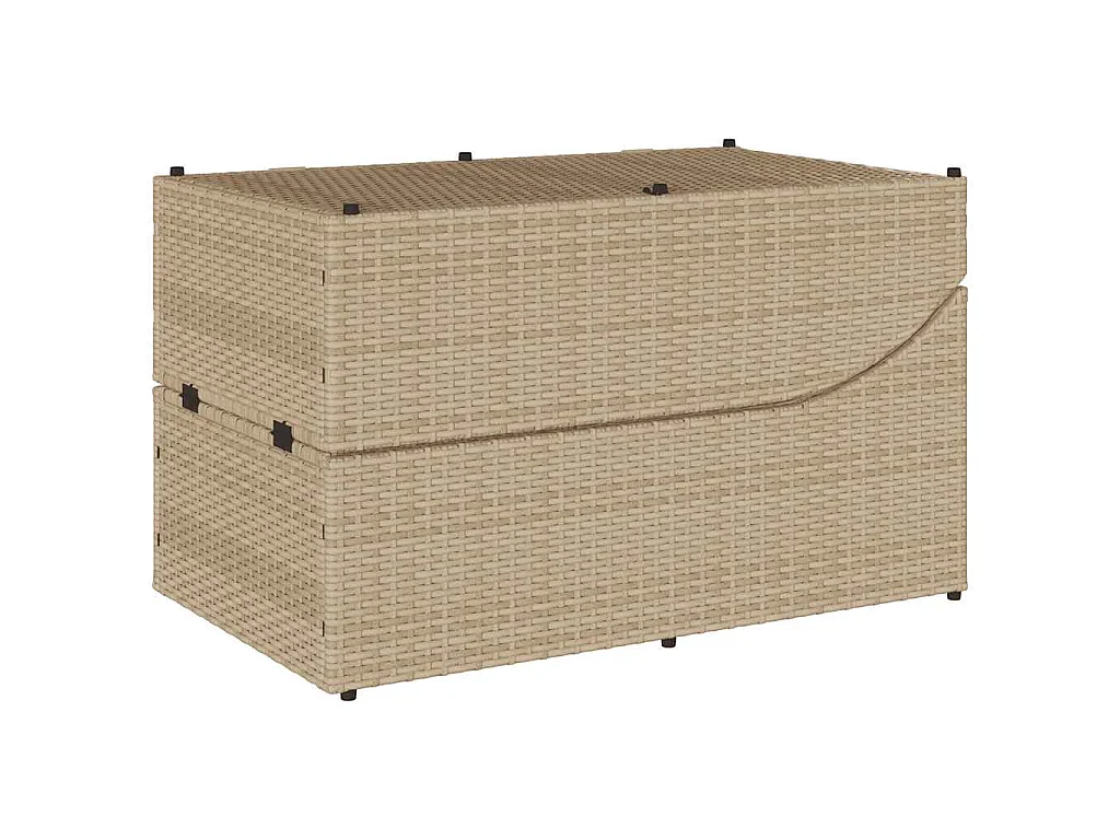 Lettino Prendisole Pieghevole con Cuscino e Portaoggetti Beige