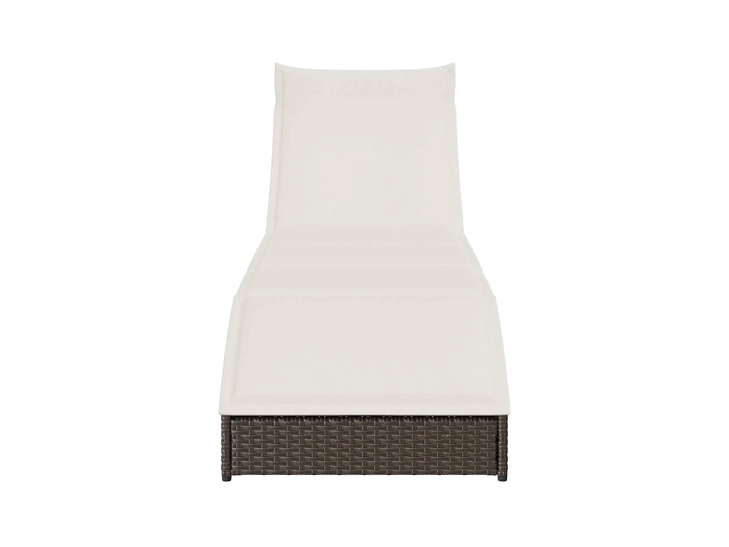 Espreguiçadeira dobrável com almofada e arrumação vime PE