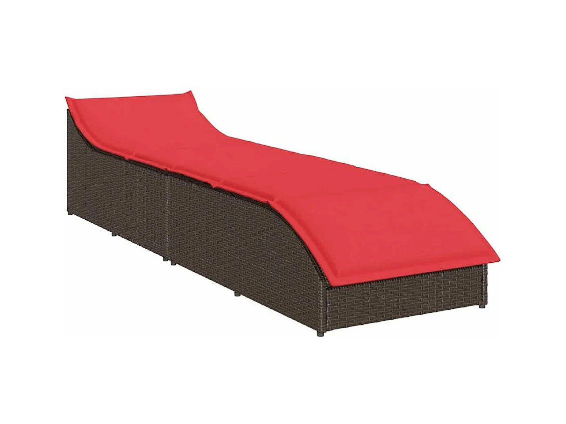 Lettino Prendisole Pieghevole con Cuscino e Portaoggetti