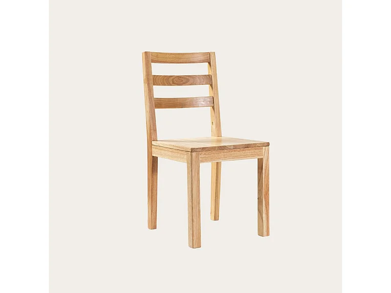Chaise Liona en bois de Hévéa naturel 45x85