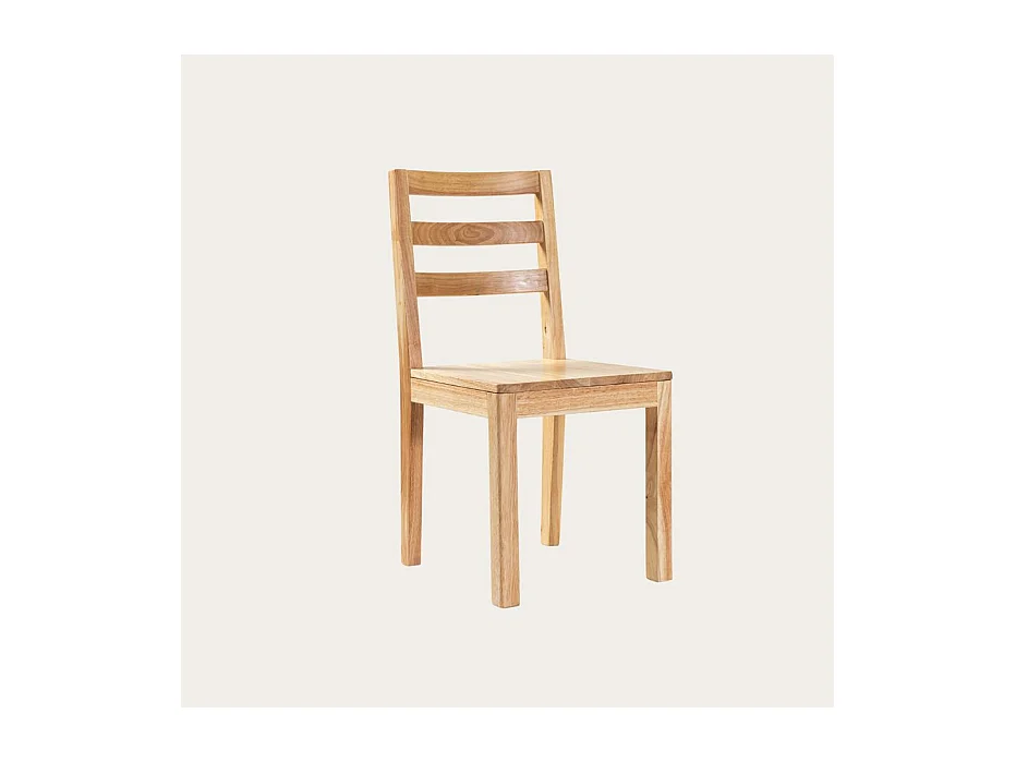 Chaise Liona en bois de Hévéa naturel 45x85