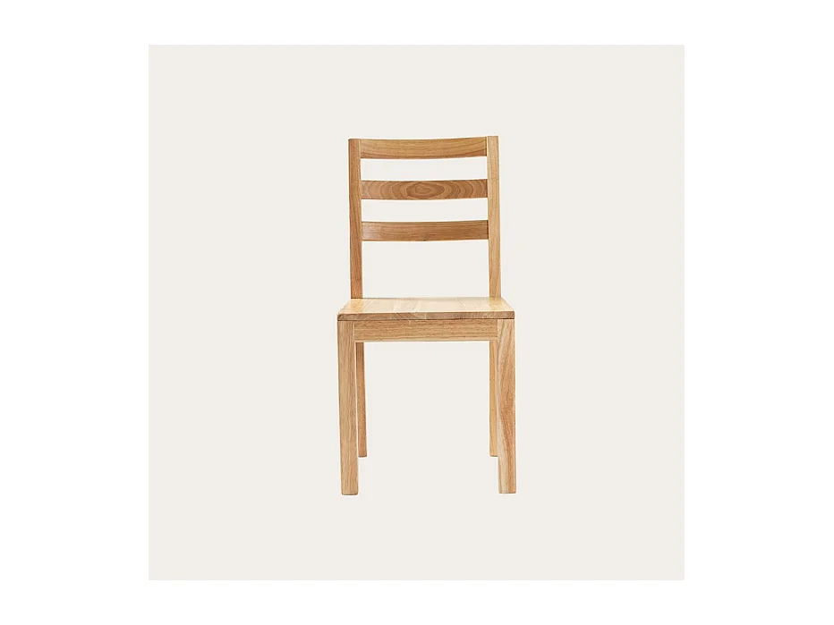 Chaise Liona en bois de Hévéa naturel 45x85