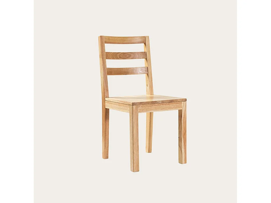 Chaise Liona en bois de Hévéa naturel 45x85