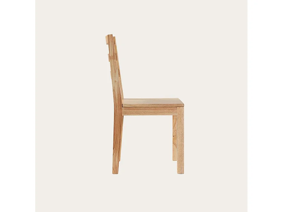 Chaise Liona en bois de Hévéa naturel 45x85