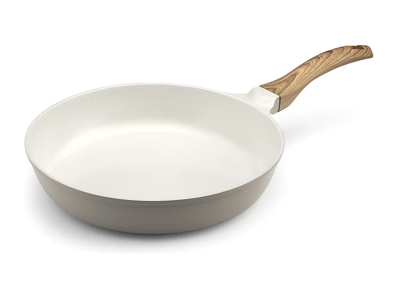 Mythic - Poêle 28 cm avec revêtement en céramique blanche