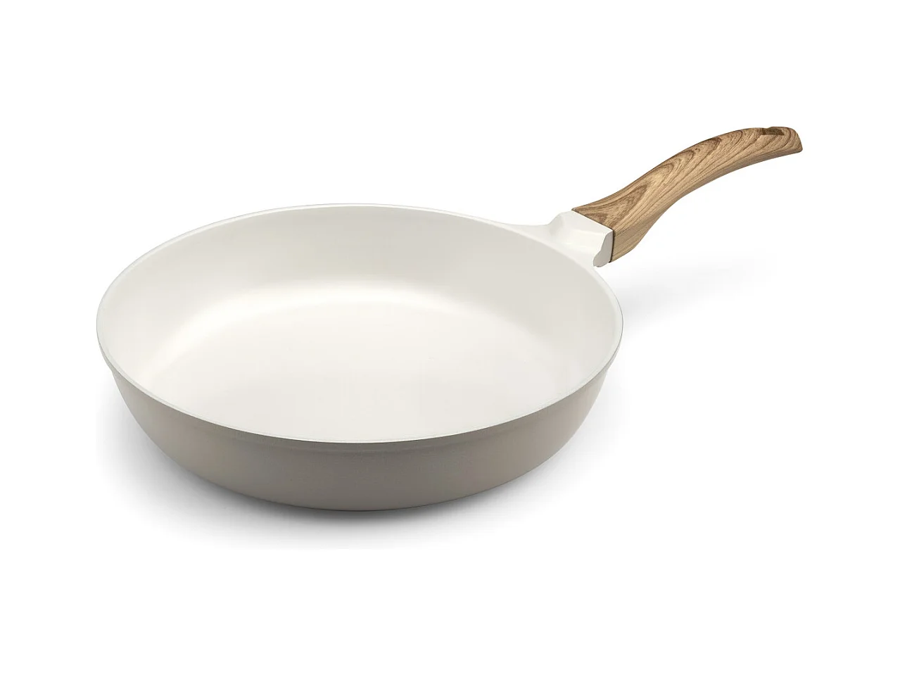 Mythic - Poêle 28 cm avec revêtement en céramique blanche