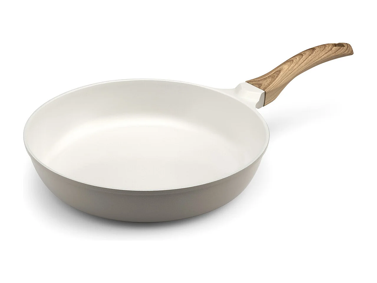 Mythic - Poêle 28 cm avec revêtement en céramique blanche