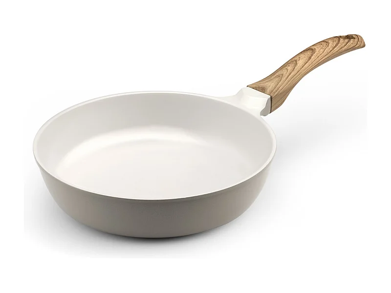 Mythic - Poêle 24 cm avec revêtement en céramique blanche