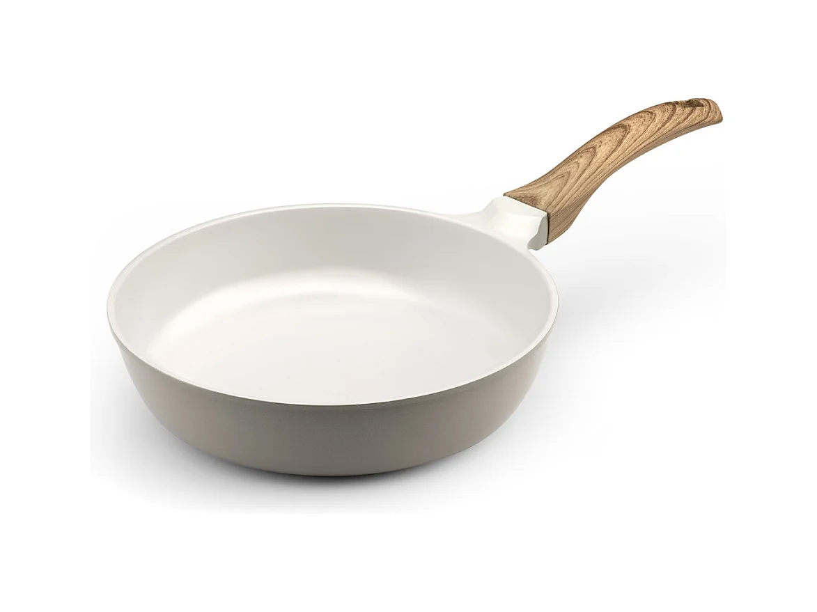 Mythic - Poêle 24 cm avec revêtement en céramique blanche