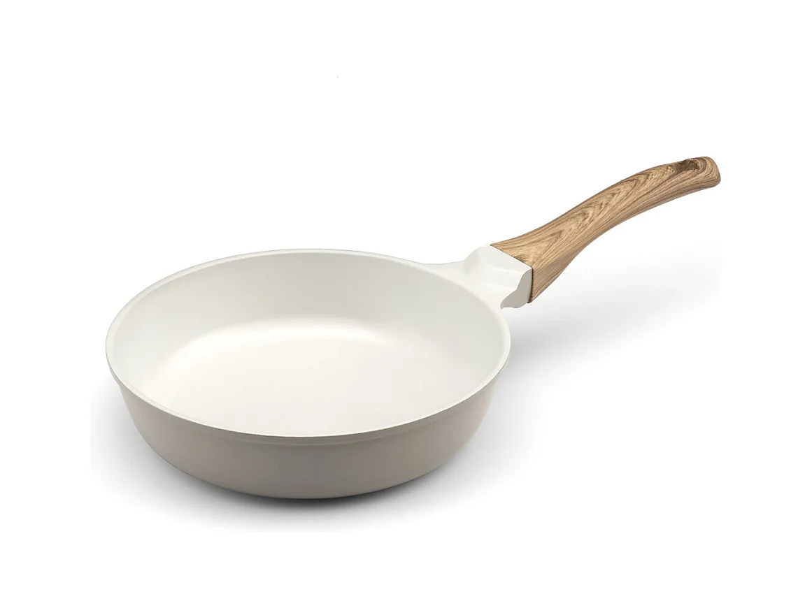 Mythic - Poêle 20 cm avec revêtement en céramique blanche