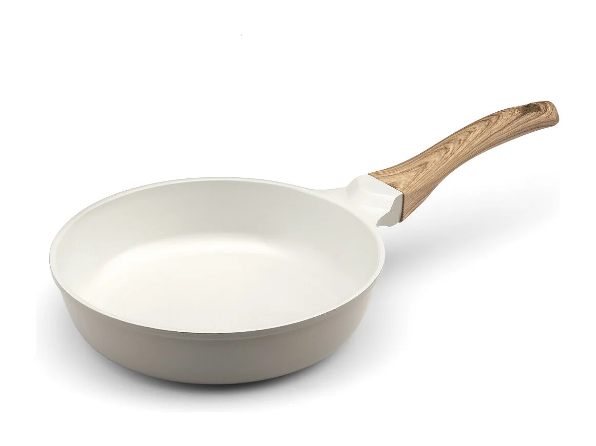 Mythic - Poêle 20 cm avec revêtement en céramique blanche