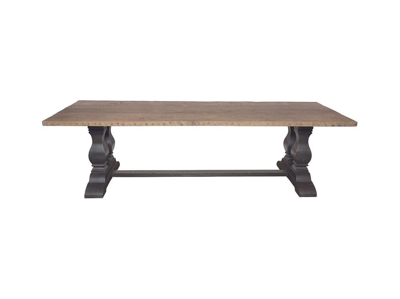 Table à manger en pin massif Pieds Vieux bois L280 cm