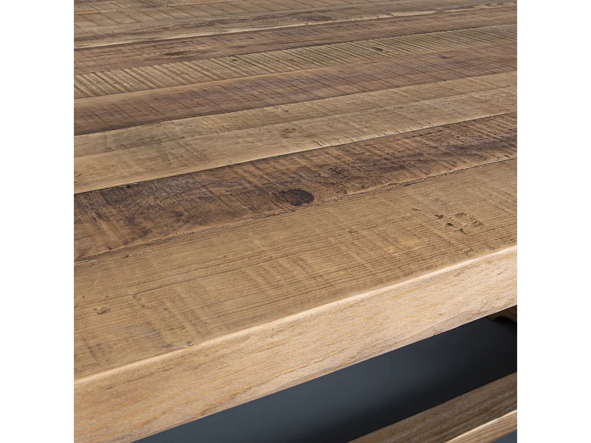 Table à manger en pin massif Pieds Vieux bois L280 cm