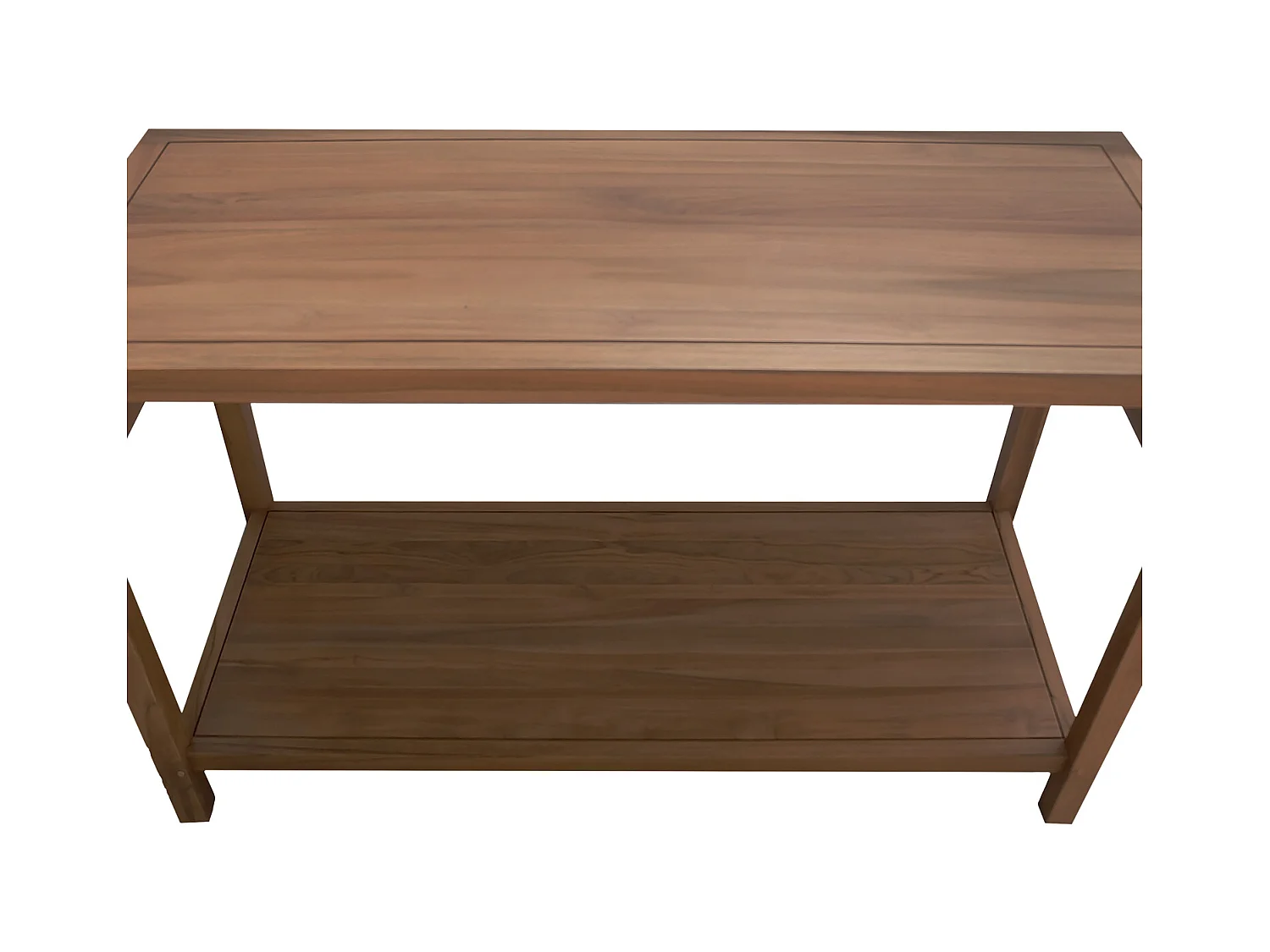 Meuble double vasque en teck massif 120cm DEWI - HAPPY GARDEN