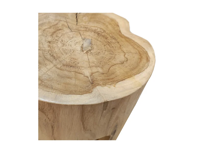 Table d'appoint 3 pieds en racine de bois de teck massif - EMORI