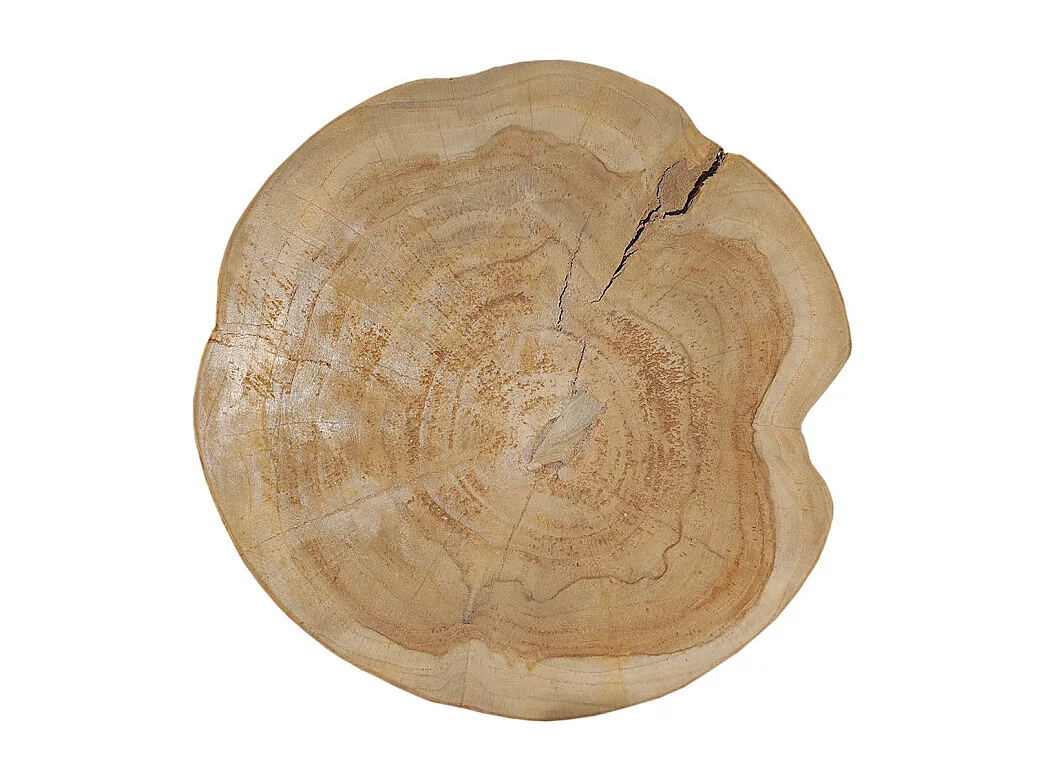 Table d'appoint 3 pieds en racine de bois de teck massif - EMORI