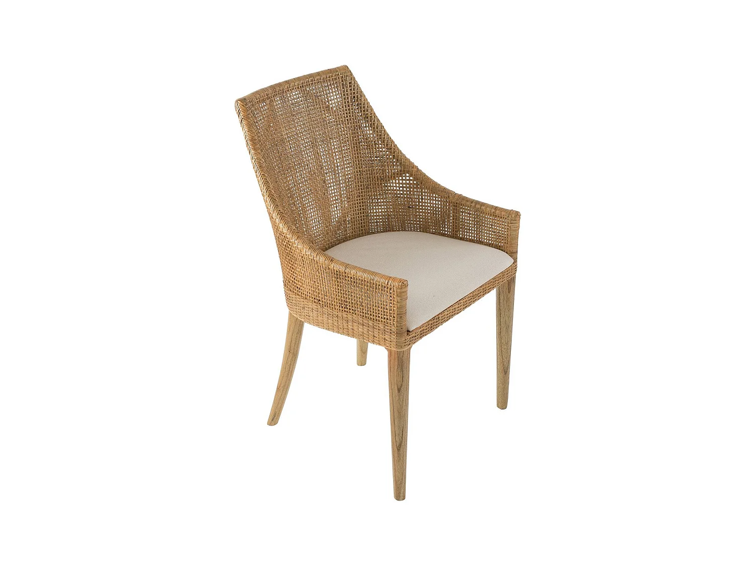 Chaise en rotin H 88cm - JULIE