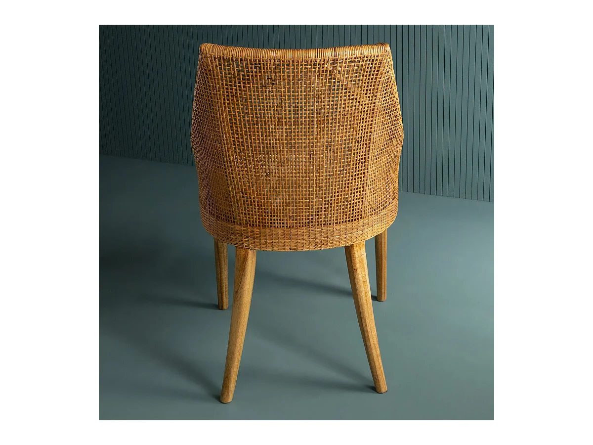 Chaise en rotin H 88cm - JULIE