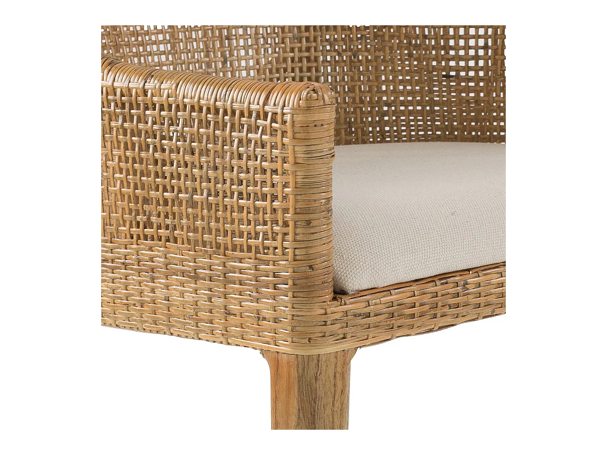 Chaise en rotin H 88cm - JULIE