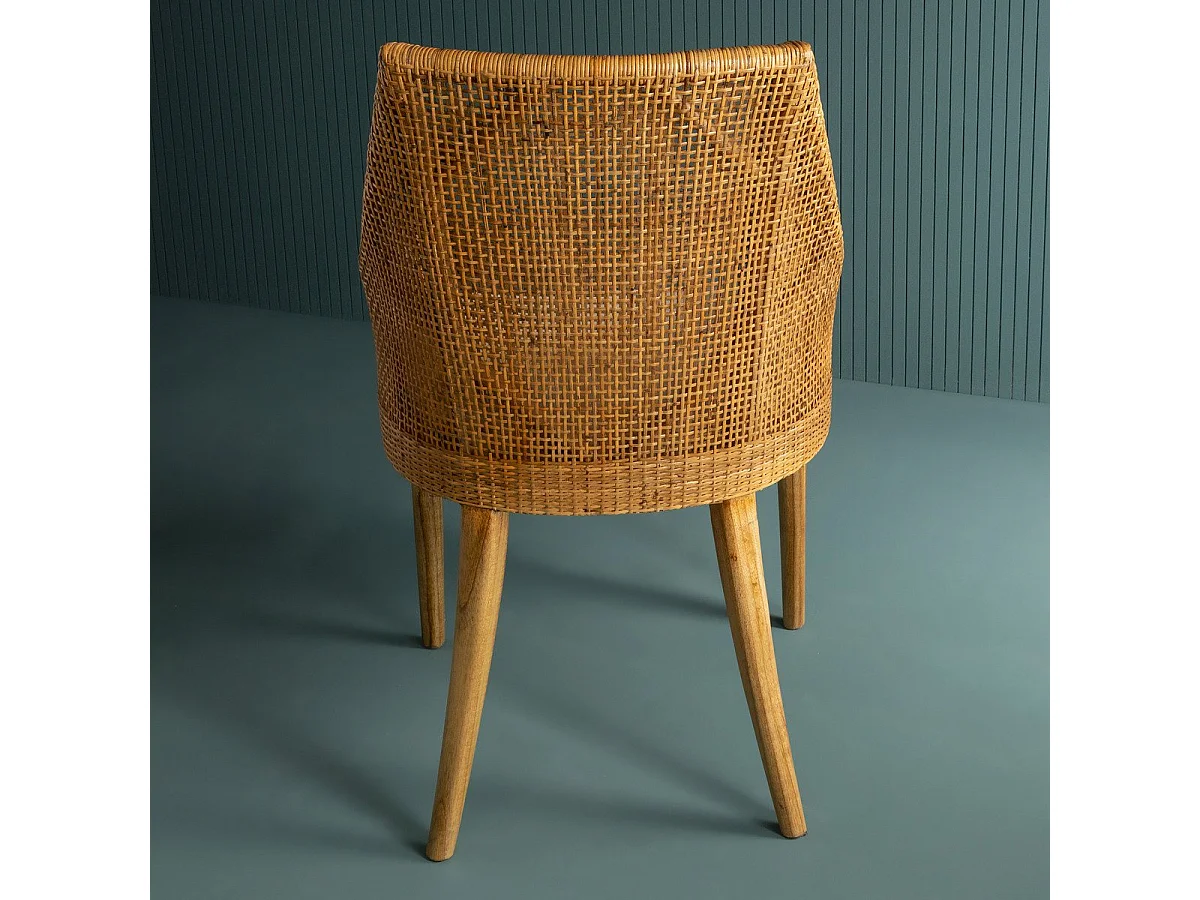 Chaise en rotin H 88cm - JULIE