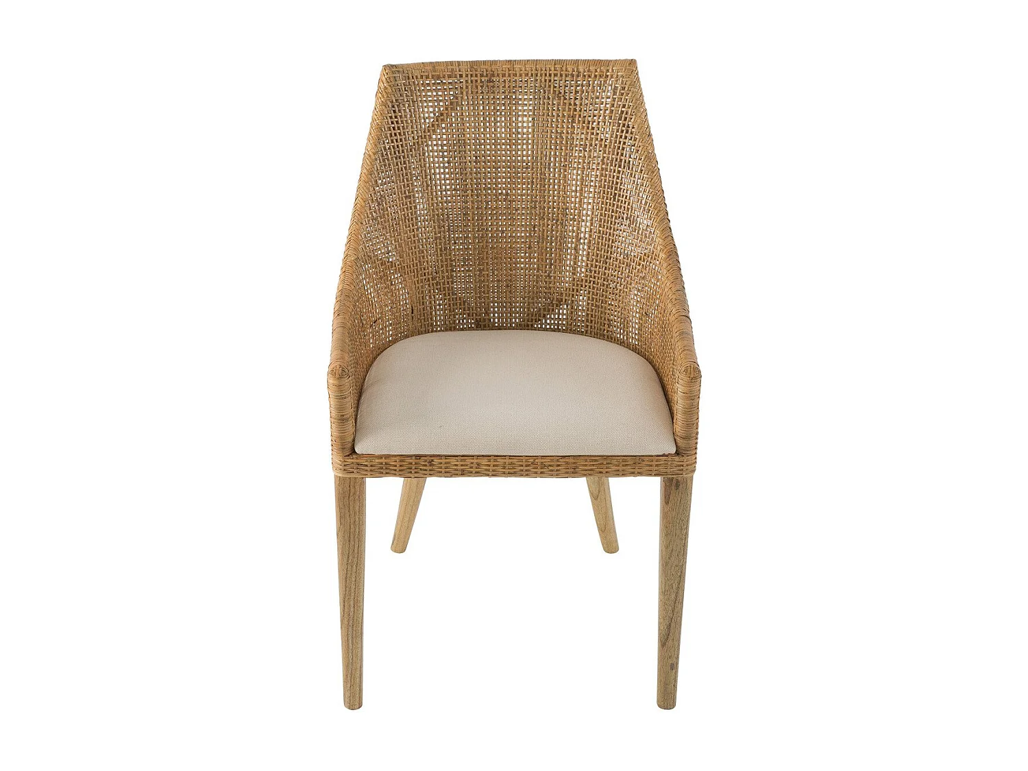 Chaise en rotin H 88cm - JULIE