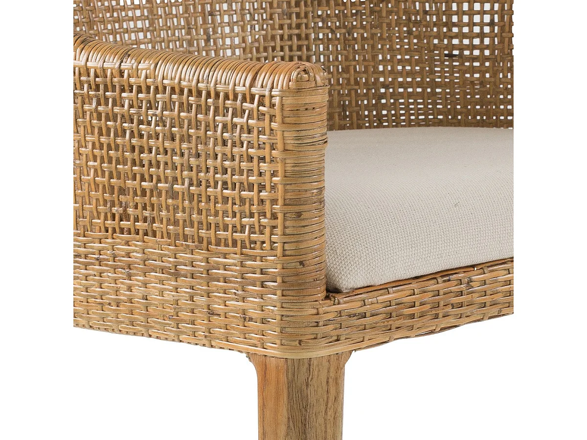 Chaise en rotin H 88cm - JULIE