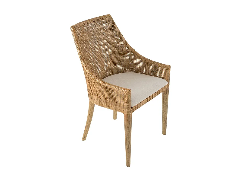 Chaise en rotin H 88cm - JULIE