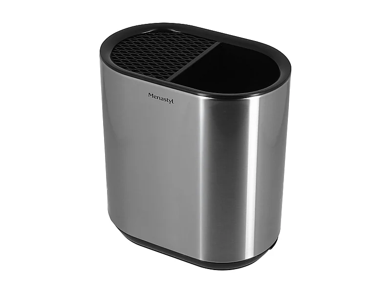 Menastyl - Porte Ustensile 18x11.5x19.5cm En Acier Inoxydable Et Plastique