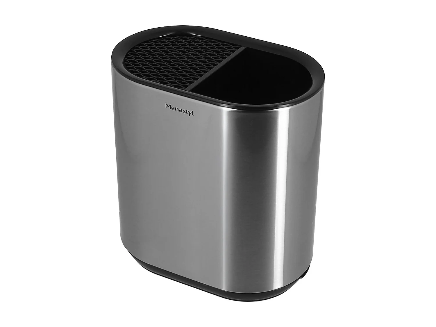 Menastyl - Porte Ustensile 18x11.5x19.5cm En Acier Inoxydable Et Plastique