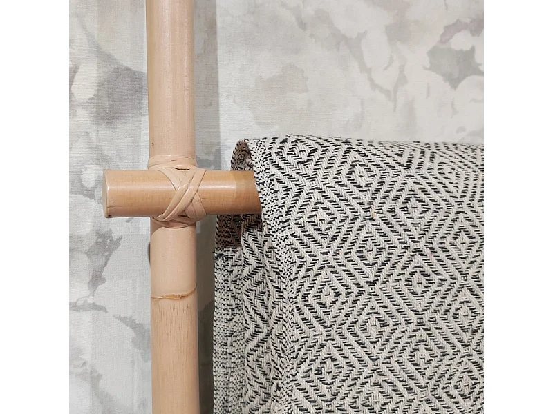 Echelle porte serviette 190 cm en rotin naturel - LIVIO