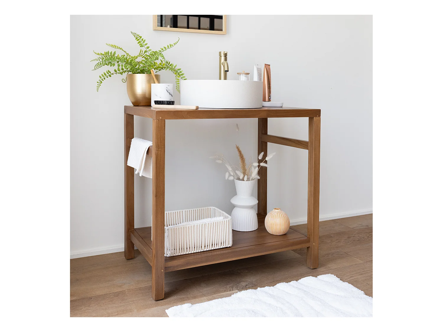 Teak badmeubel 80cm DEWI