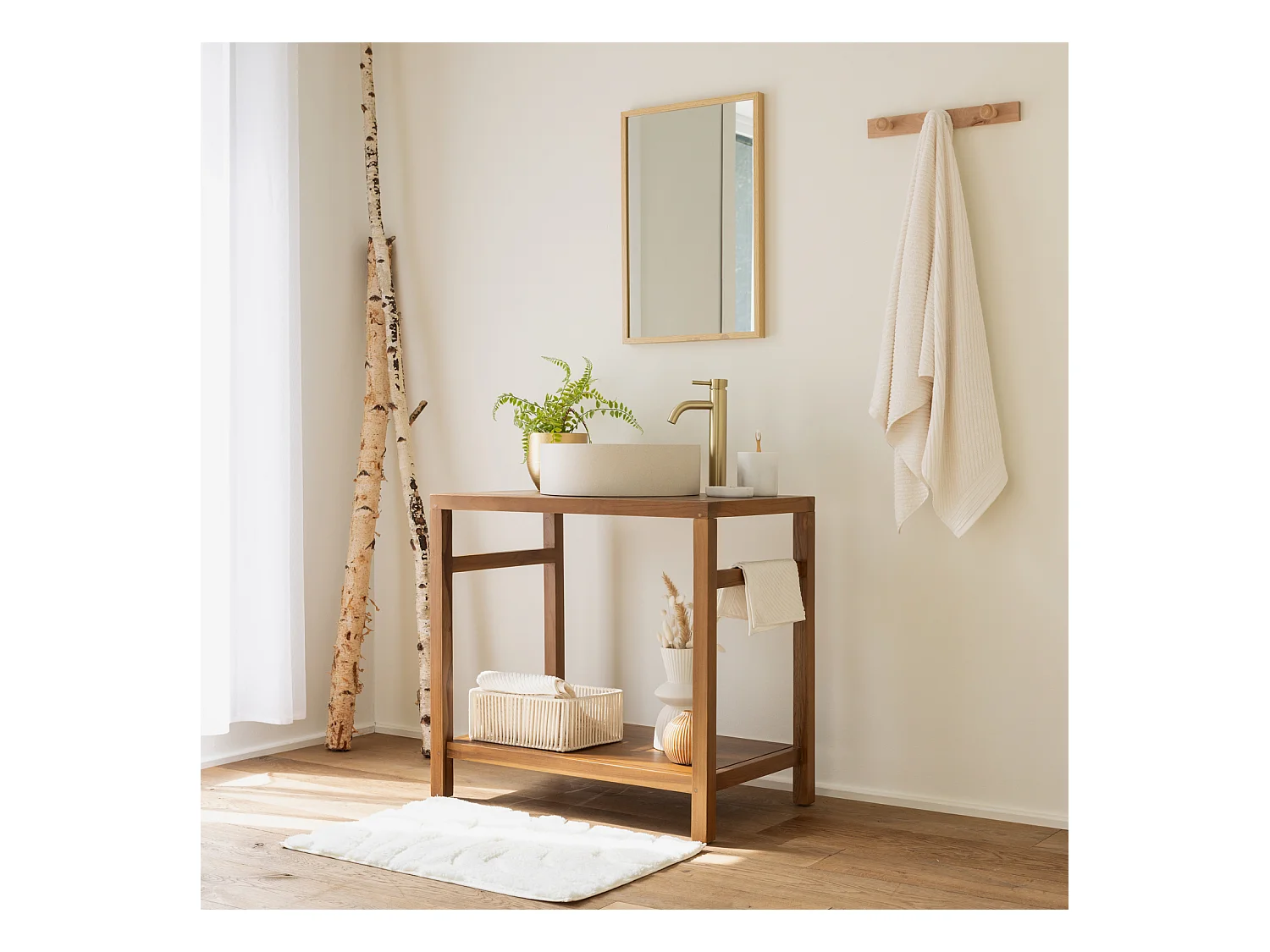 Teak badmeubel 80cm DEWI