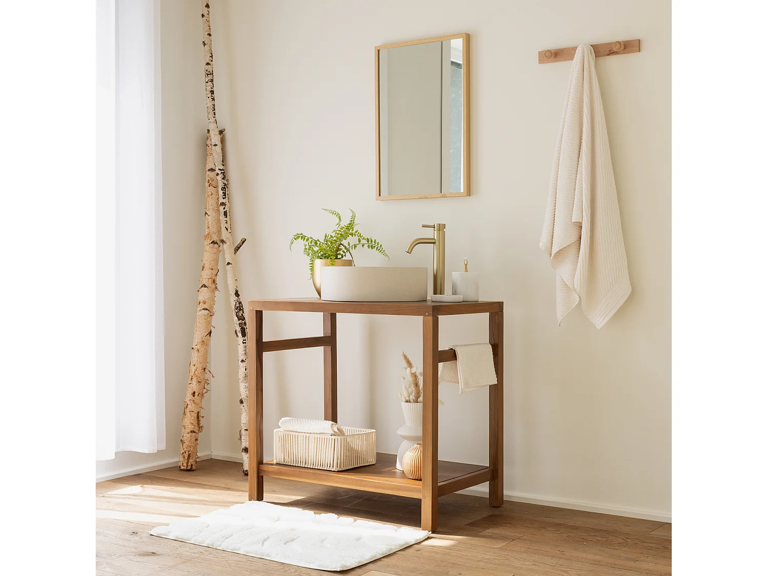 Teak badmeubel 80cm DEWI