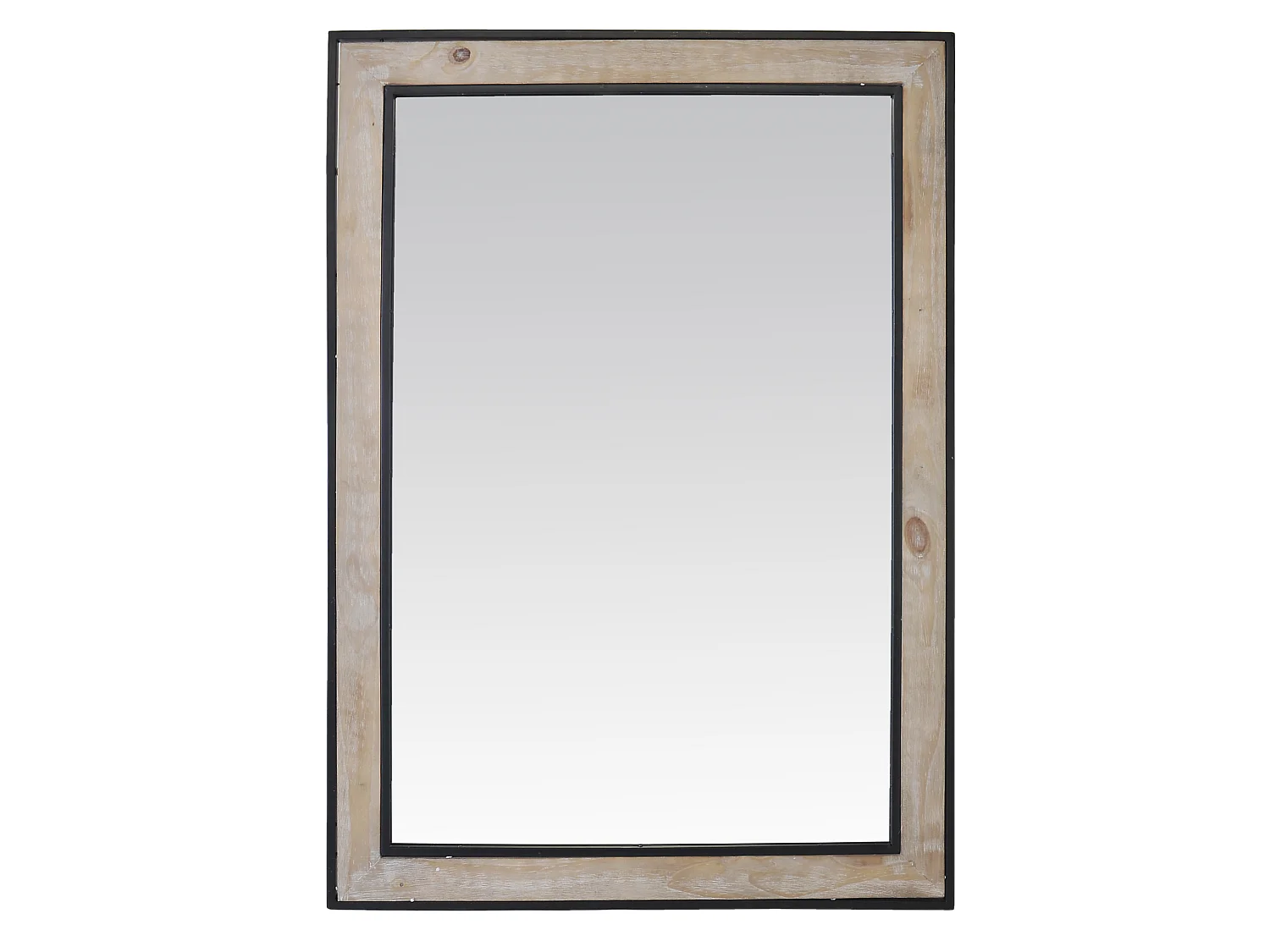 Miroir rectangle en bois et métal 73x103cm