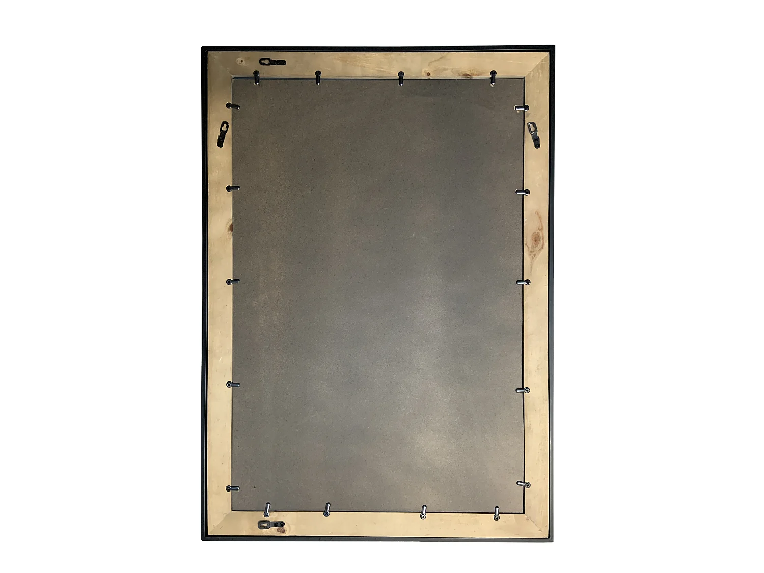 Miroir rectangle en bois et métal 73x103cm Naturel