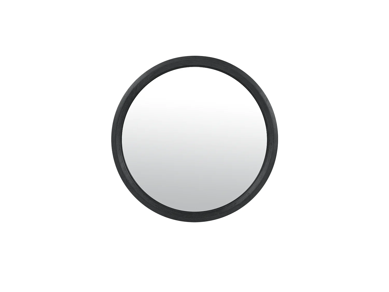 Miroir rond bois noir 42.5cm