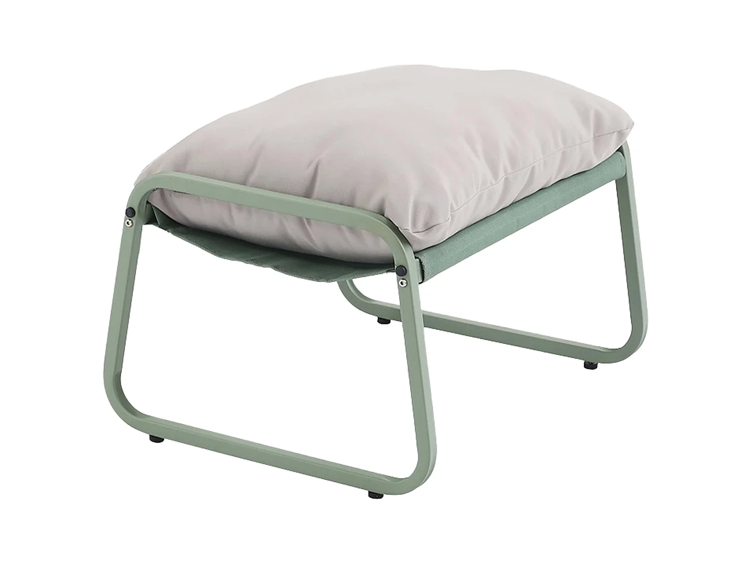 Fauteuil relax en acier et textilène avec repose-pieds vert cactus